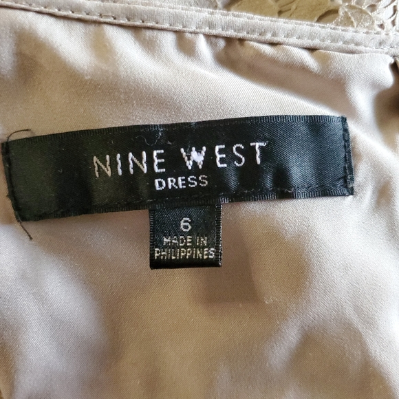 Nine West Size 6 Cream Dress 3/4 Sleeves. - Picture 9 of 13